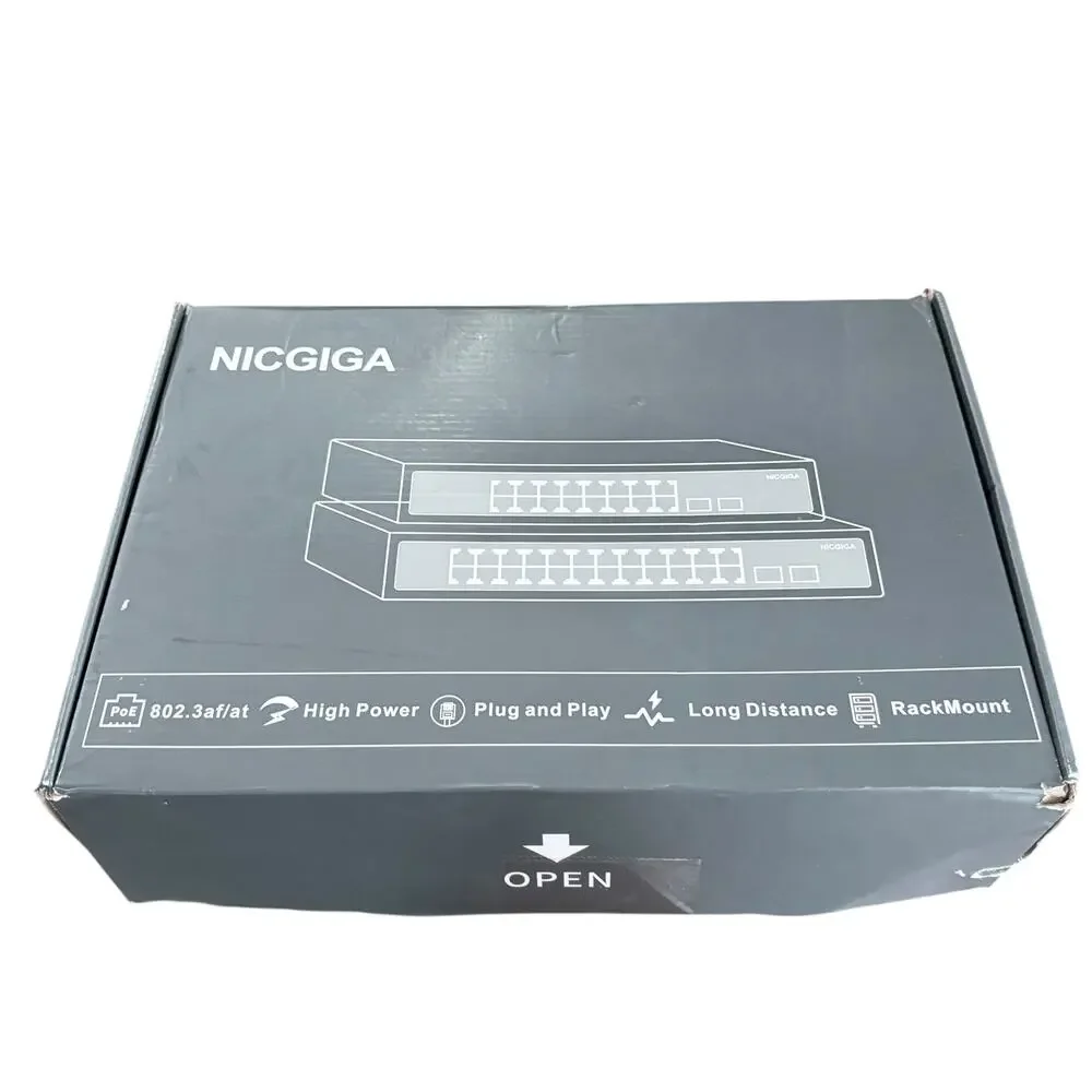 NICGIGA 19‎ Port Network Power Over Ethernet Switch, VLAN Mode.